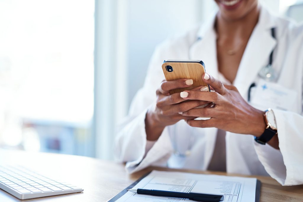 Doctor using Smartphone