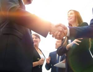 Business handshake