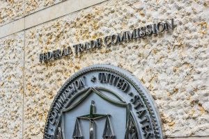 Federal Trade Commission seal sign and logo in downtown
