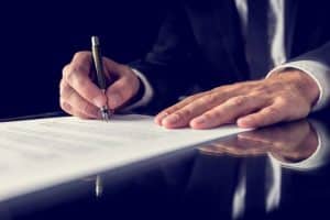 Signing Legal Document